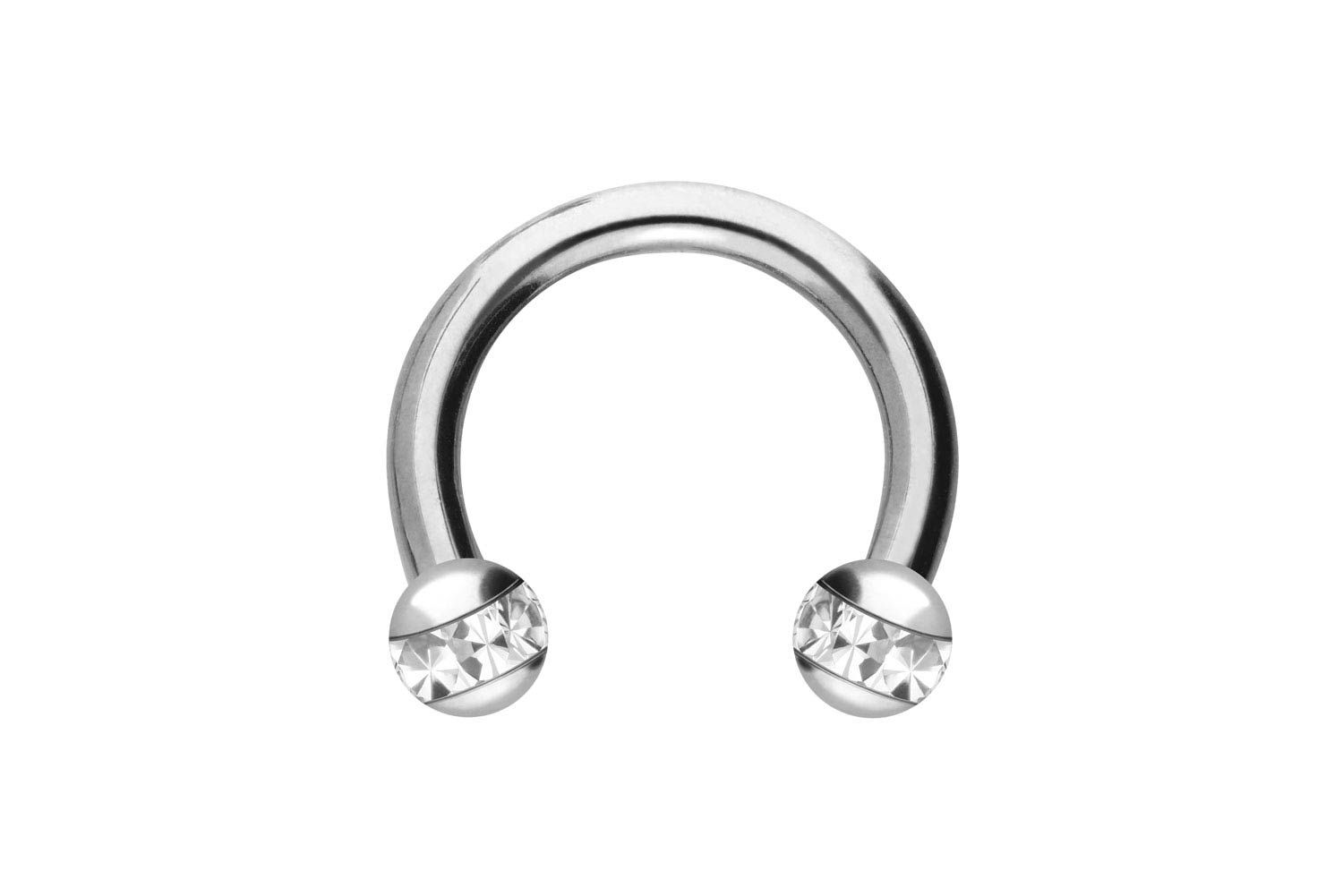 Chirurgenstahl Hufeisenring Piercing EPOXY-RING-KUGELN